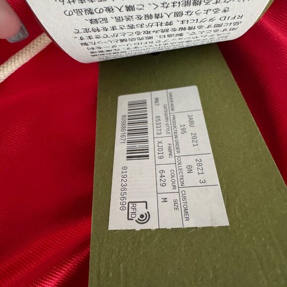 NWT Gucci Shiny Jersey Hooded Web Stripe Sweatshirt - Red - Picture 2 of 7